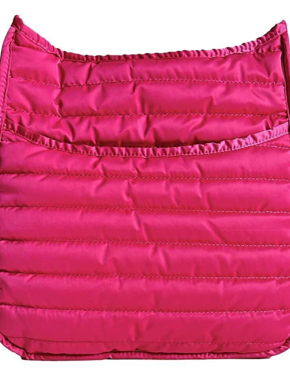 Ahdorned Everly Quilted Puffy Messenger Pink NEW